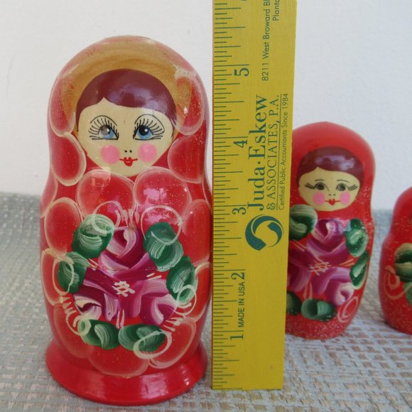 Russian Matryoshka Nesting Doll Set Hand Painted - 5 Pieces - Picture 5 of 9
